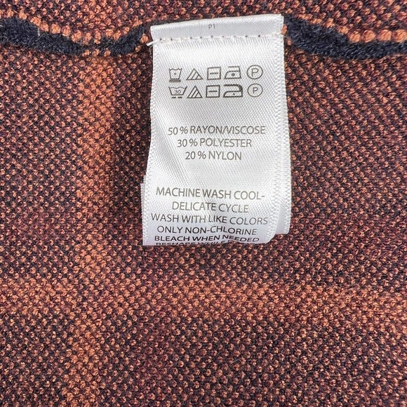 Max Studio Women's Navy Blue Plaid Long Sleeve Turtle Neck Knit Sweater Size S - Picture 7 of 9